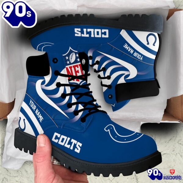 Indianapolis Colts Custom Boots Shoes Idea Gift For Fan