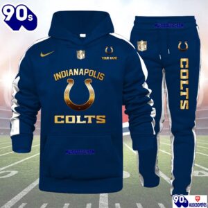 Indianapolis Colts NFL 32 Teams Personlized Golden Logo Hoodie Set