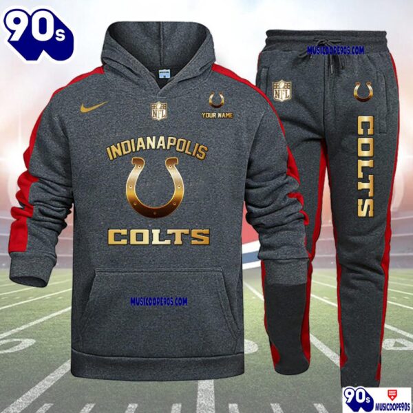 Indianapolis Colts NFL 32 Teams Personlized Golden Logo Hoodie Set