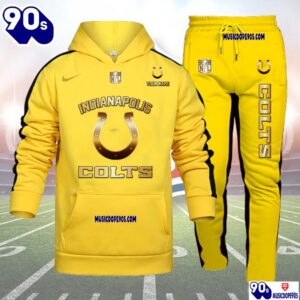 Indianapolis Colts NFL 32 Teams Personlized Golden Logo Hoodie Set