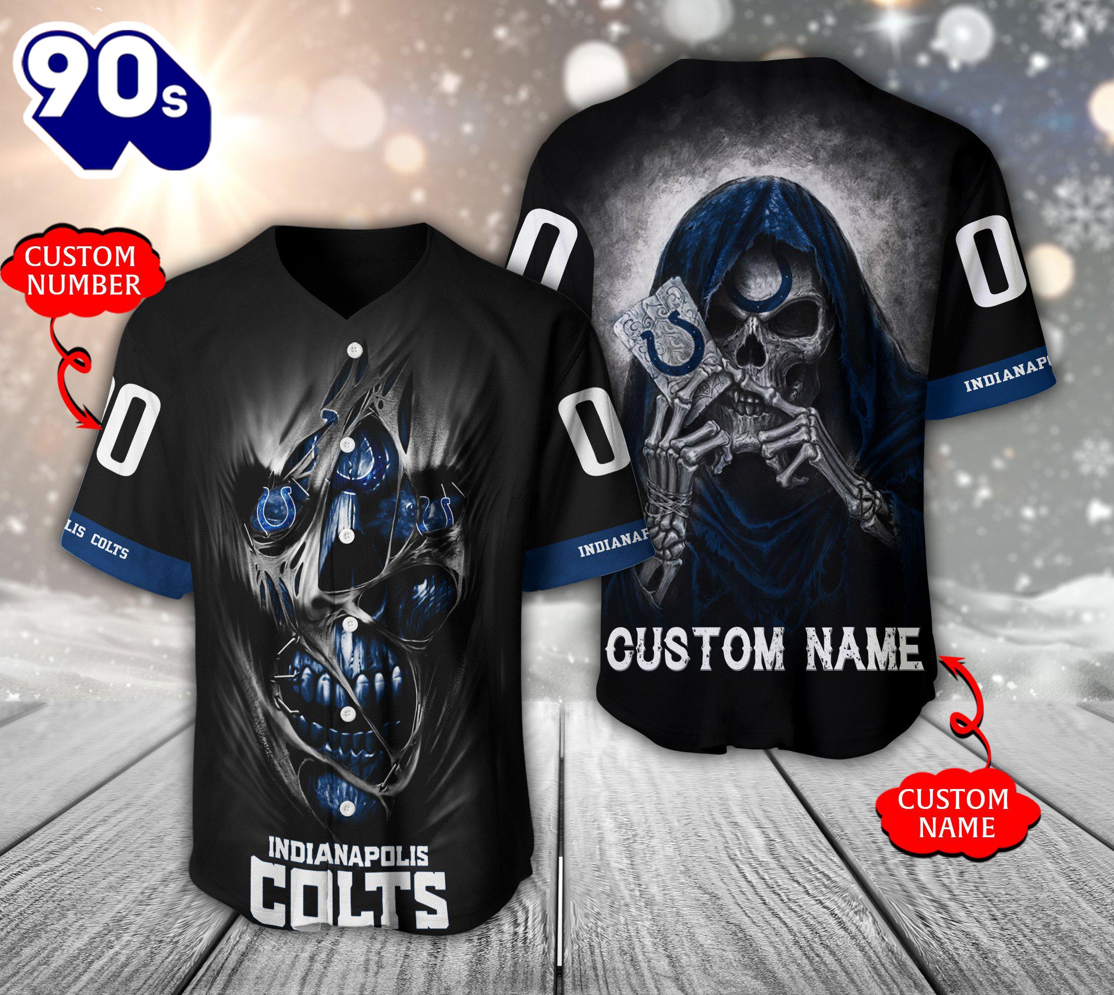 Indianapolis Colts NFL 3D Personalized Baseball Jersey Shirt For Fans Indianapolis Colts NFL 3D Personalized Baseball Jersey Shirt For Fans