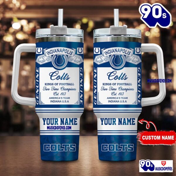 Indianapolis Colts Nfl Kings Of Football Personalized Tumbler 40oz