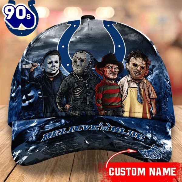 Indianapolis Colts  NFL Personalized Trending Cap Mixed Horror Movie Characters