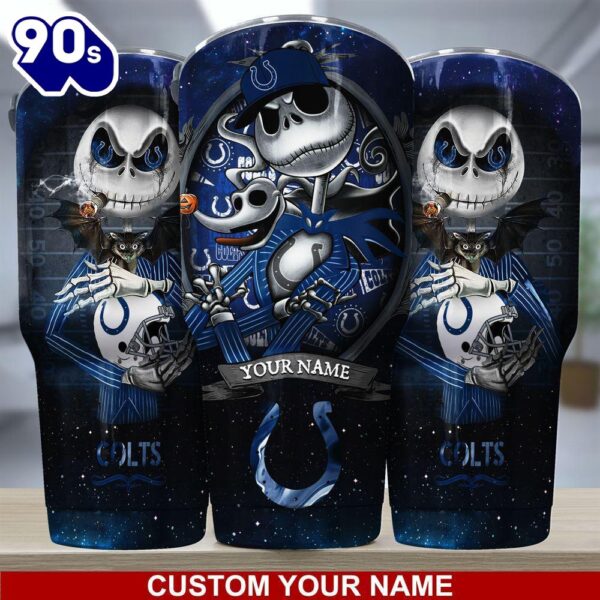 Indianapolis Colts NFL-Custom Tumbler Jack The Nightmare Before Christmas