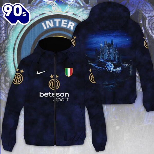 Inter Milan FC 3D Windbreaker Jacket For Man And Women
