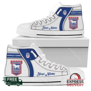 Ipswich Town Personalzied High Top Canvas Shoes