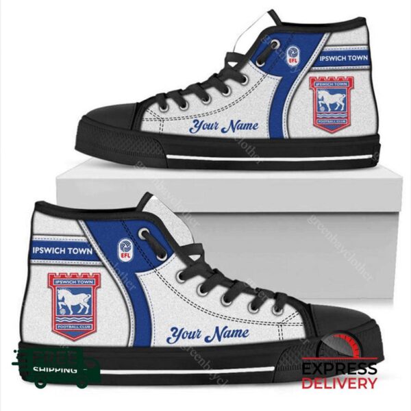 Ipswich Town Personalzied High Top Canvas Shoes