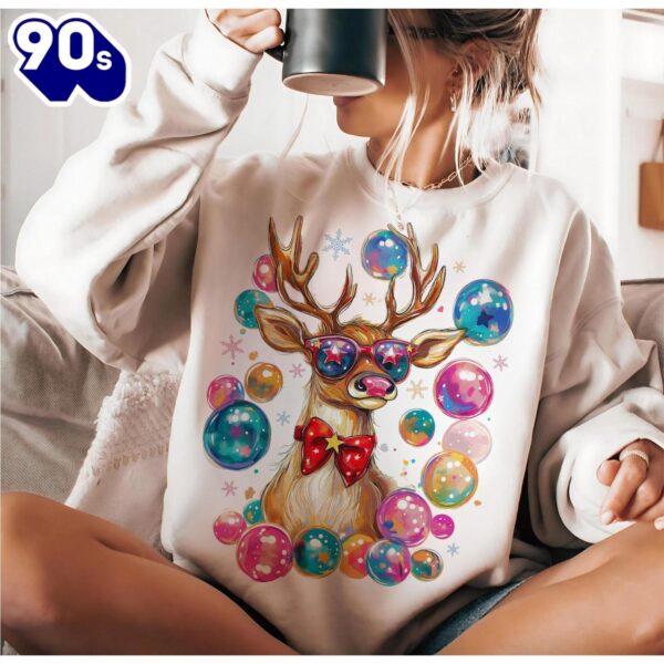 Iridescent Reindeer, Retro Christmas Designs Shirt