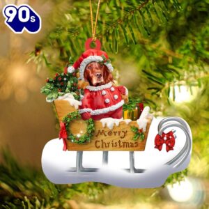 Irish Setter Merry Christmas Ornament,…