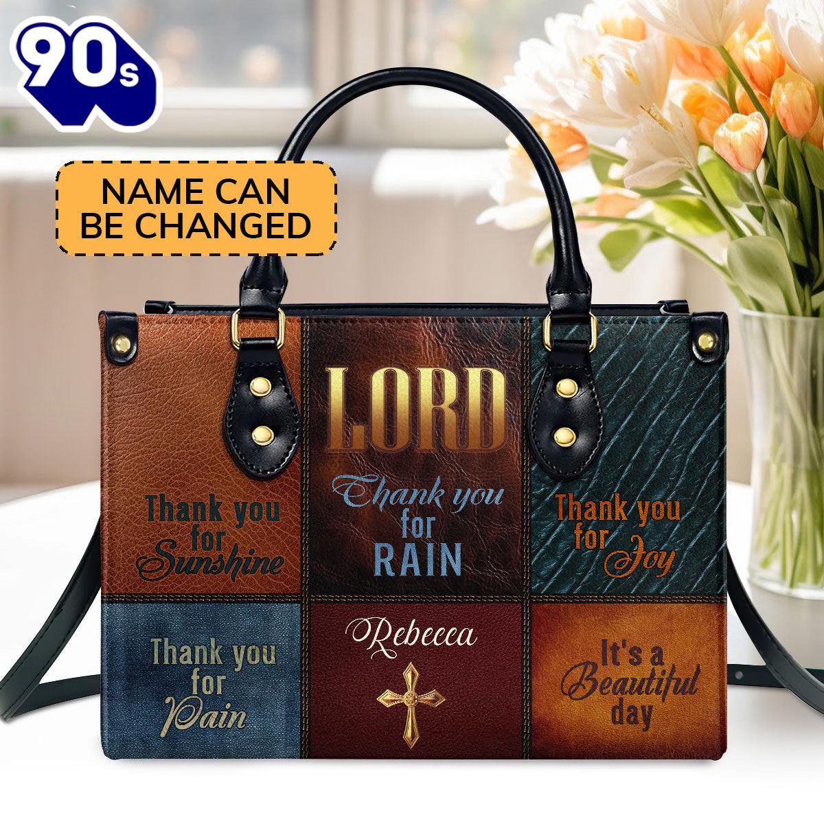 It's A Beautiful Day Personalized Leather Handbag With Zipper , Christian Bags Gift For Women Christmas It's A Beautiful Day Personalized Leather Handbag With Zipper , Christian Bags Gift For Women Christmas