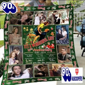 It’s A Wonderful Life 78th Anniversary 1946-2024 Thank You For The Memories Fleece Blanket