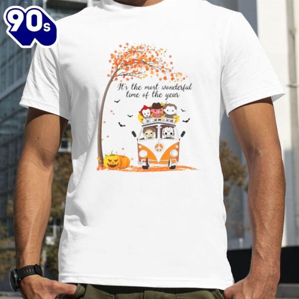 Its’s The Most Wonderful Time Of The Year Chibi Horror Movies Characters Halloween 2024 Shirts