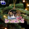 Jack Russell Terrier Dogs In The Basket Ornament, Gift For Christmas