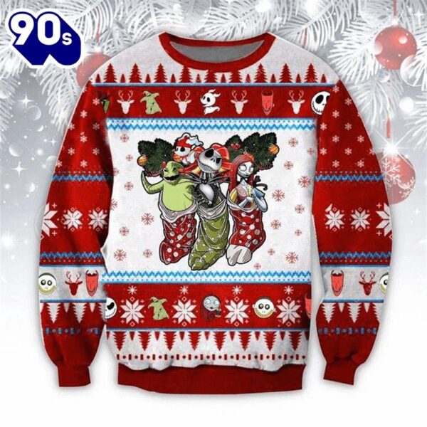 Merry Christmas Jack & Sally & Boogie Christmas Sweater