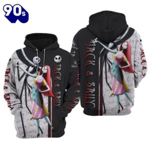 Merry Christmas  Jack & Sally Nightmare Before Christmas Hoodie