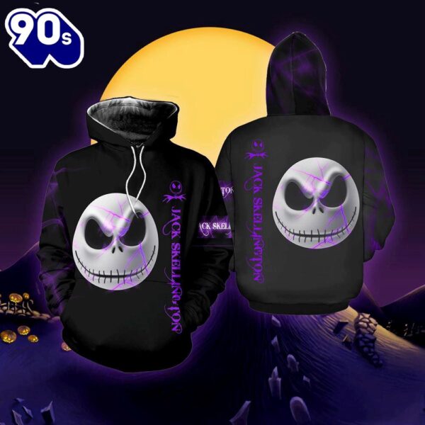 Jack Skellington 3D Hoodie Unisex For Halloween