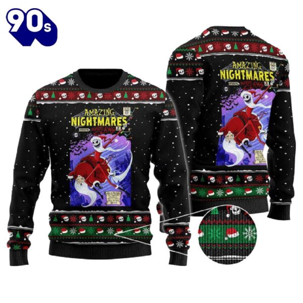 Merry Christmas Jack Skellington Amazing Nightmares Ugly Sweater