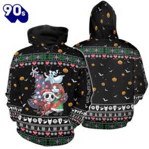 Merry Christmas  Jack Skellington And Sally Christmas Hoodie