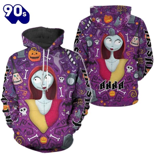 Merry Christmas  Jack Skellington And Sally Couple Hoodie