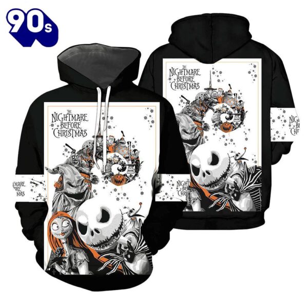 Jack Skellington Christmas Hoodie 3D All Over Printed Shirts For Men And Women