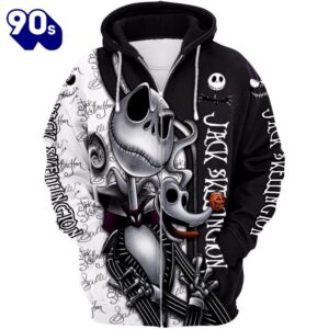 Jack Skellington Graphic Hoodie And Leggings Set