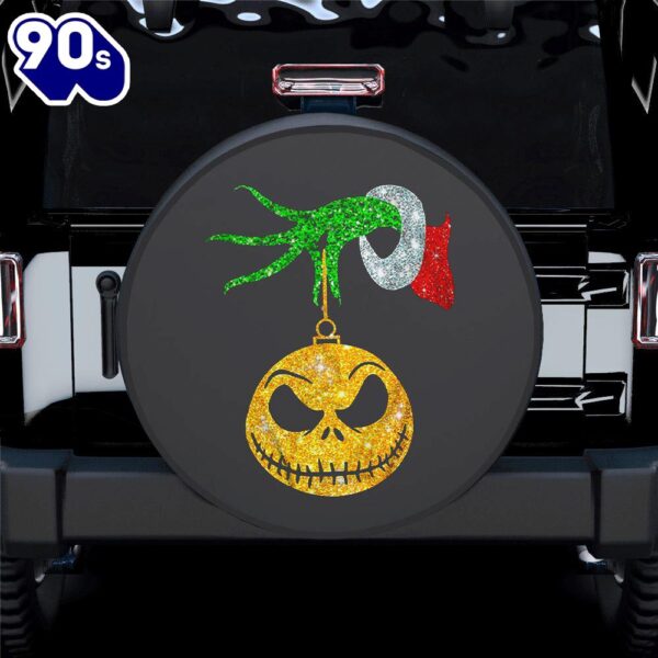 Jack Skellington Grinch Bling Bling Car Spare Tire Covers Gift For Campers  Merry Christmas