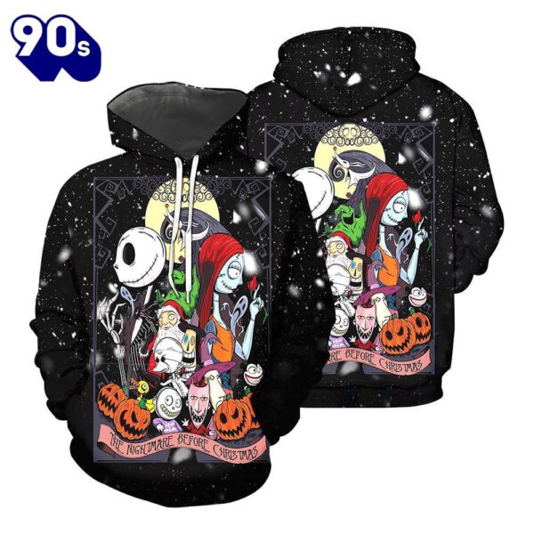 Jack Skellington Hoodie 3D All Over Printed Shirts Gift Christmas