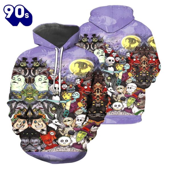 Jack Skellington Hoodie 3D All Over Printed Shirts Gift Halloween