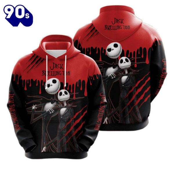 Merry Christmas  Jack Skellington In Black Hoodie