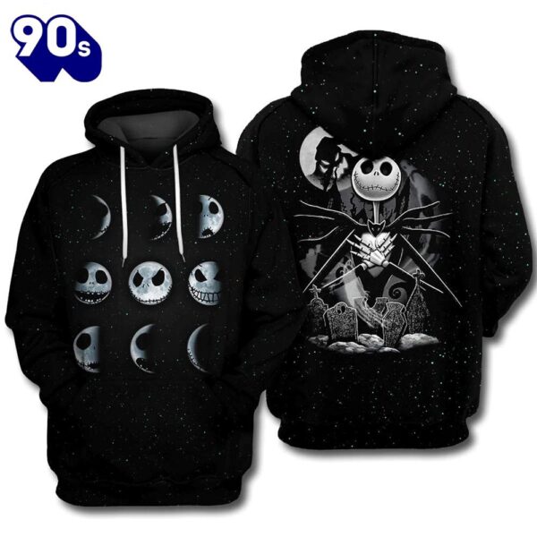 Merry Christmas  Jack Skellington King Moon Pullover & Zip Hoodie