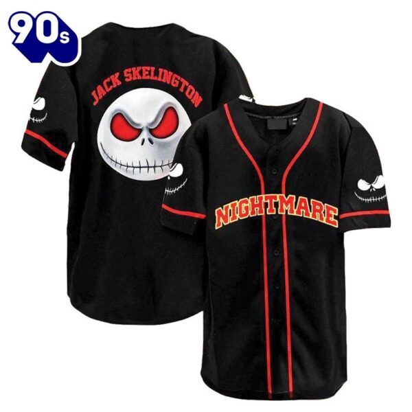 Jack Skellington Nightmare Baseball Jersey  Gift For Fans