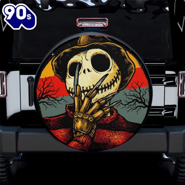 Jack Skellington Nightmare Before Christmas Freddy Krueger Car Spare Tire Covers Gift For Campers  Merry Christmas