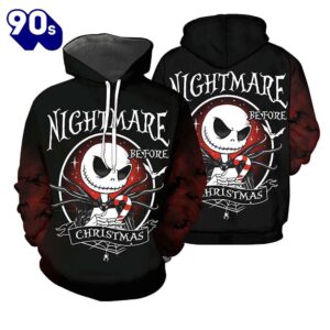 Jack Skellington Nightmare Hoodie 3D…