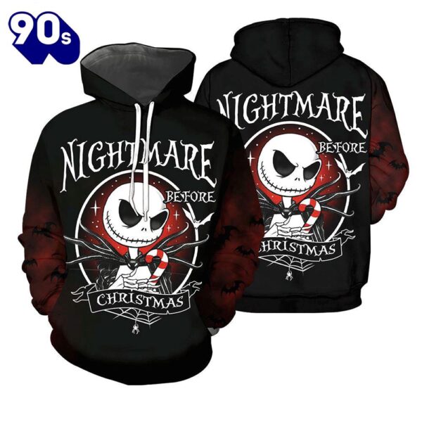 Jack Skellington Nightmare Hoodie 3D All Over Printed Shirts For Men And Women