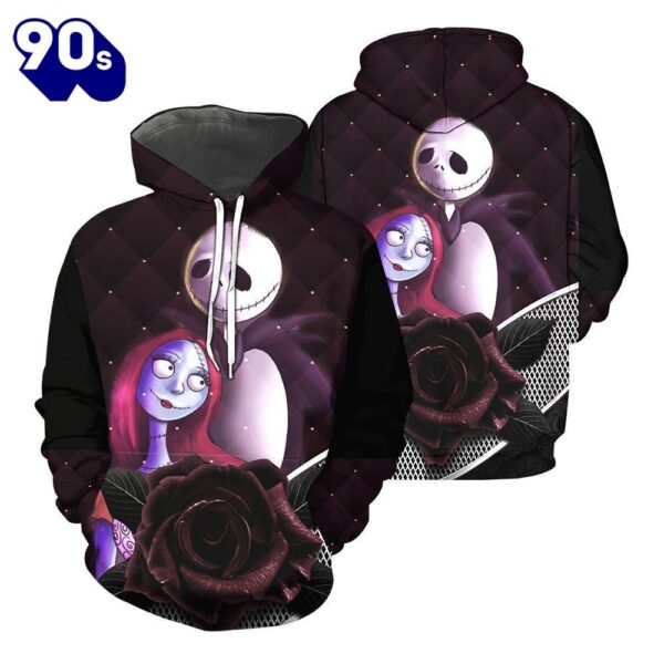 Jack Skellington & Sally Hoodie 3D All Over Printed Shirts