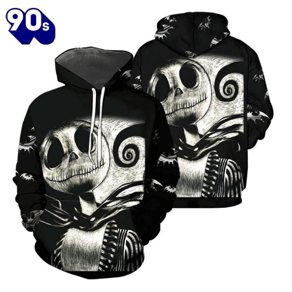 Jack Skellington Skull Hoodie 3D All Over Printed Shirts For Men And Women