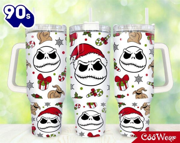 Jack Skellington The Nightmare Before Christmas Cartoon Custom Stanley Cup 40 Oz Tumbler With Handle