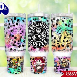 Jack Skellington The Nightmare Before Christmas Cartoon Custom Stanley Cup 40 Oz Tumbler With Handle