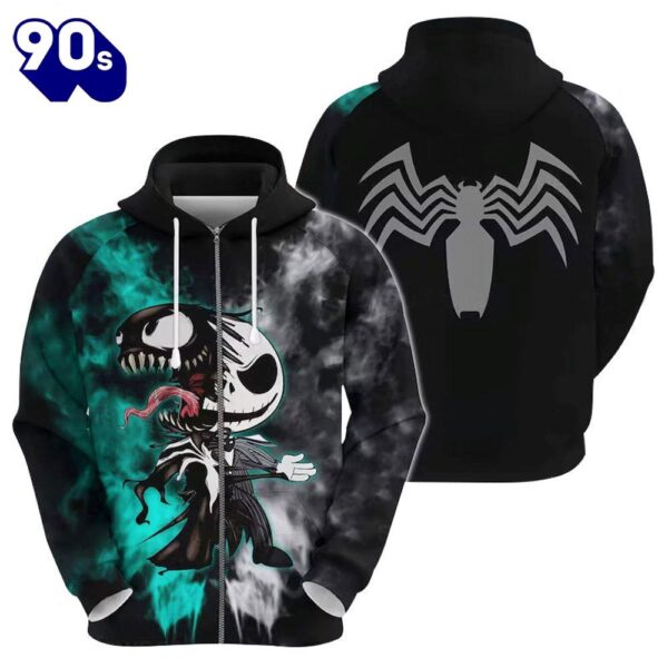 Merry Christmas  Jack Skellington Venom Hoodie