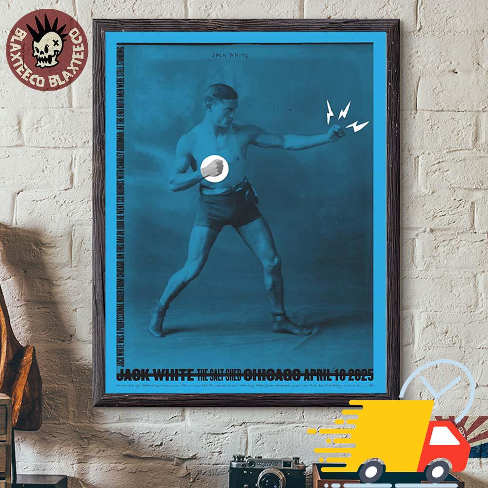 Jack White Chicago Show Poster 2025 At The Salt Shed On April 10 2025 Boxer Photo Canvas