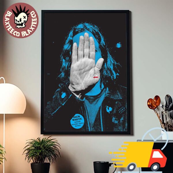 Jack White Detroit Michigan Masonic Temple Night 2 Poster In April 13 2025 Jack White Photo Canvas