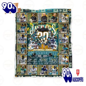 Jacksonville Jaguars 30th Anniversary 1995 – 2025 Fleece Blanket