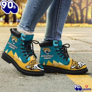 Jacksonville Jaguars All Season Boots Casual Shoes Vegan Leather Custom Boot Shoes