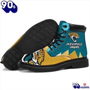 Jacksonville Jaguars All Season Boots Casual Shoes Vegan Leather Custom Boot Shoes