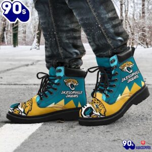 Jacksonville Jaguars All Season Boots Casual Shoes Vegan Leather Custom Boot Shoes