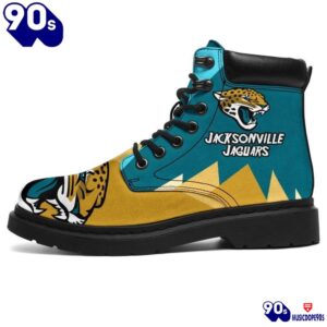 Jacksonville Jaguars All Season Boots Casual Shoes Vegan Leather Custom Boot Shoes