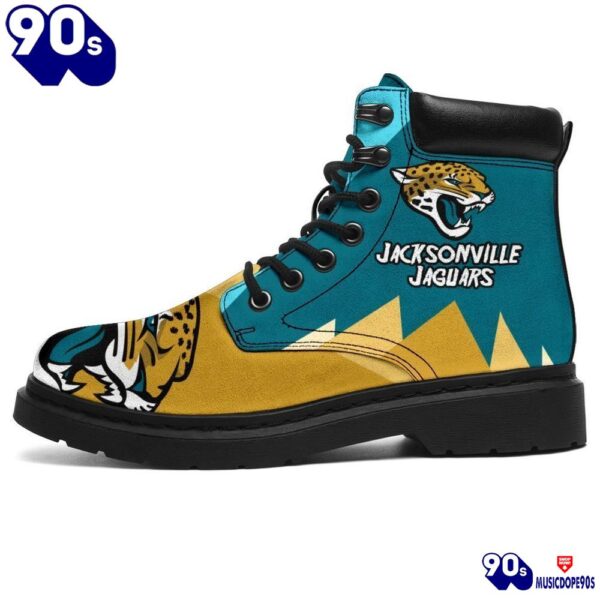 Jacksonville Jaguars All Season Boots  Casual Shoes  Vegan Leather Custom Boot Shoes