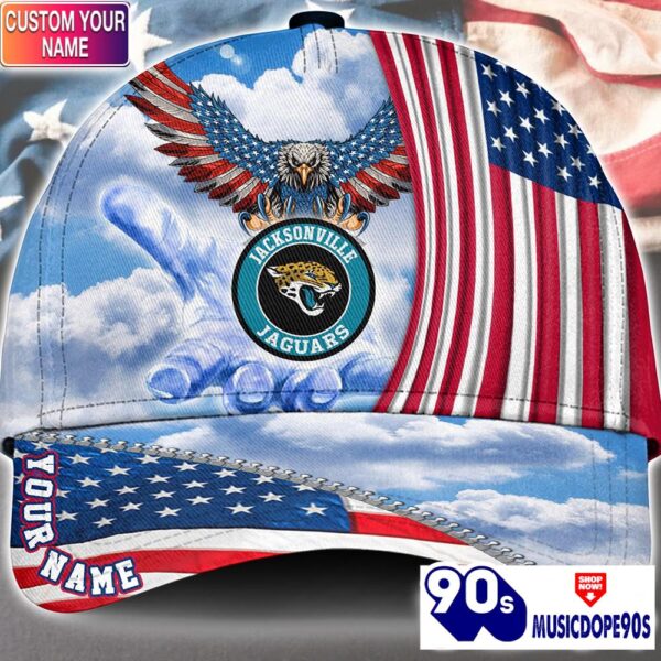 Jacksonville Jaguars Cap Pride US 4th Of July Cap Veterans Cap Custom Name