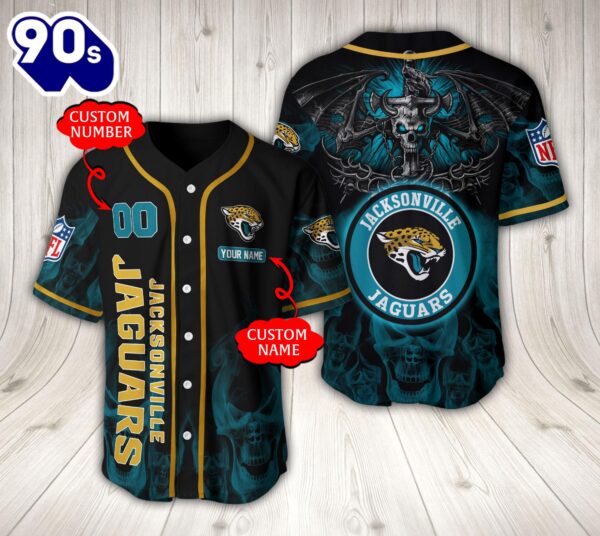 Jacksonville Jaguars NFL Baseball Jersey Custom Name And Number Shirt For Fans