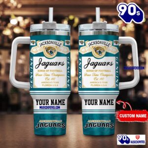 Jacksonville Jaguars Nfl Kings Of Football Personalized Tumbler 40oz